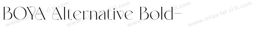 BOYA Alternative Bold字体转换